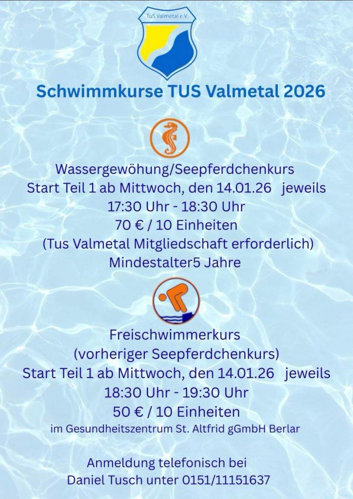 Schwimmkurs TuS Valmetal 2026