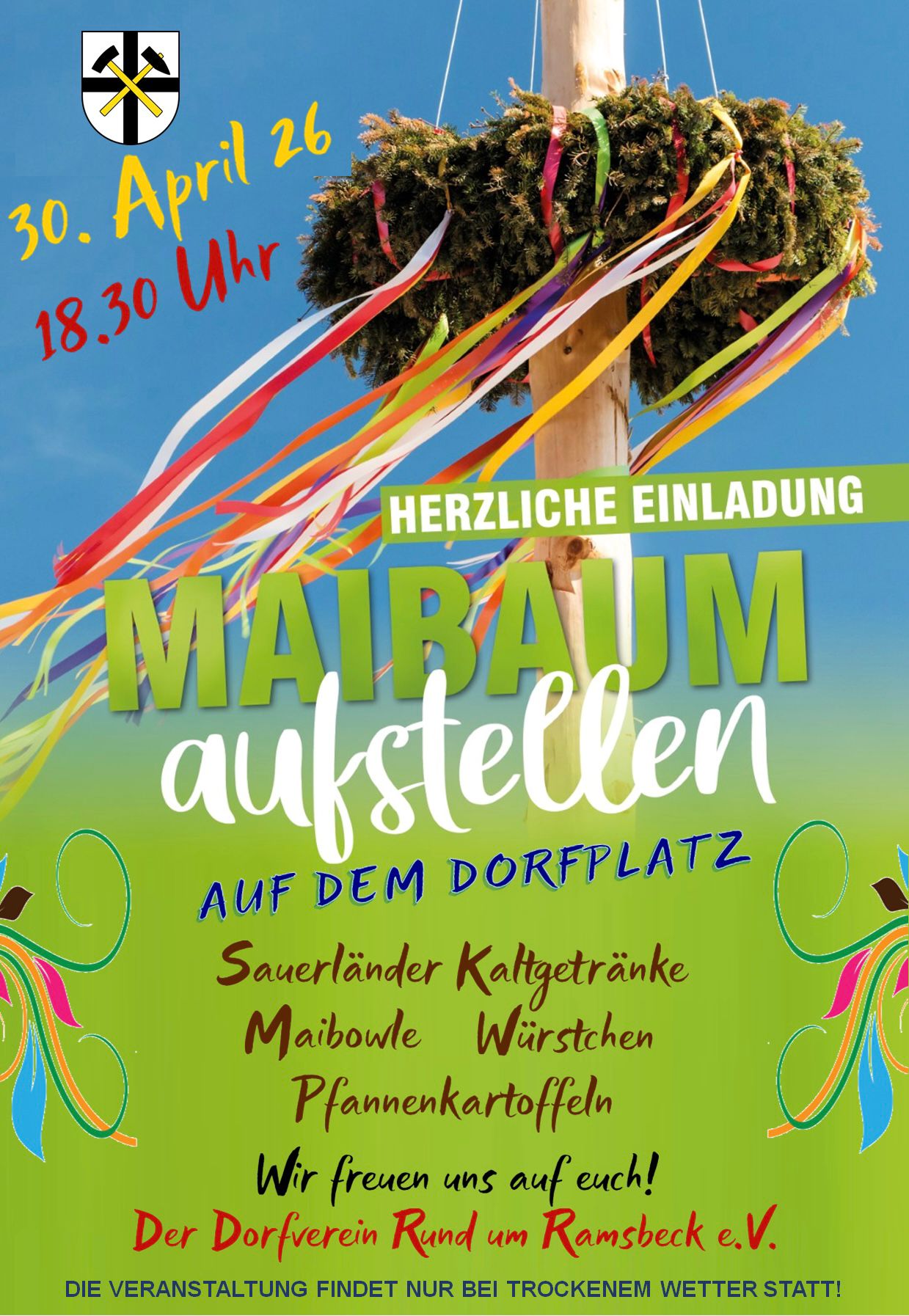 Maibaum aufstellen